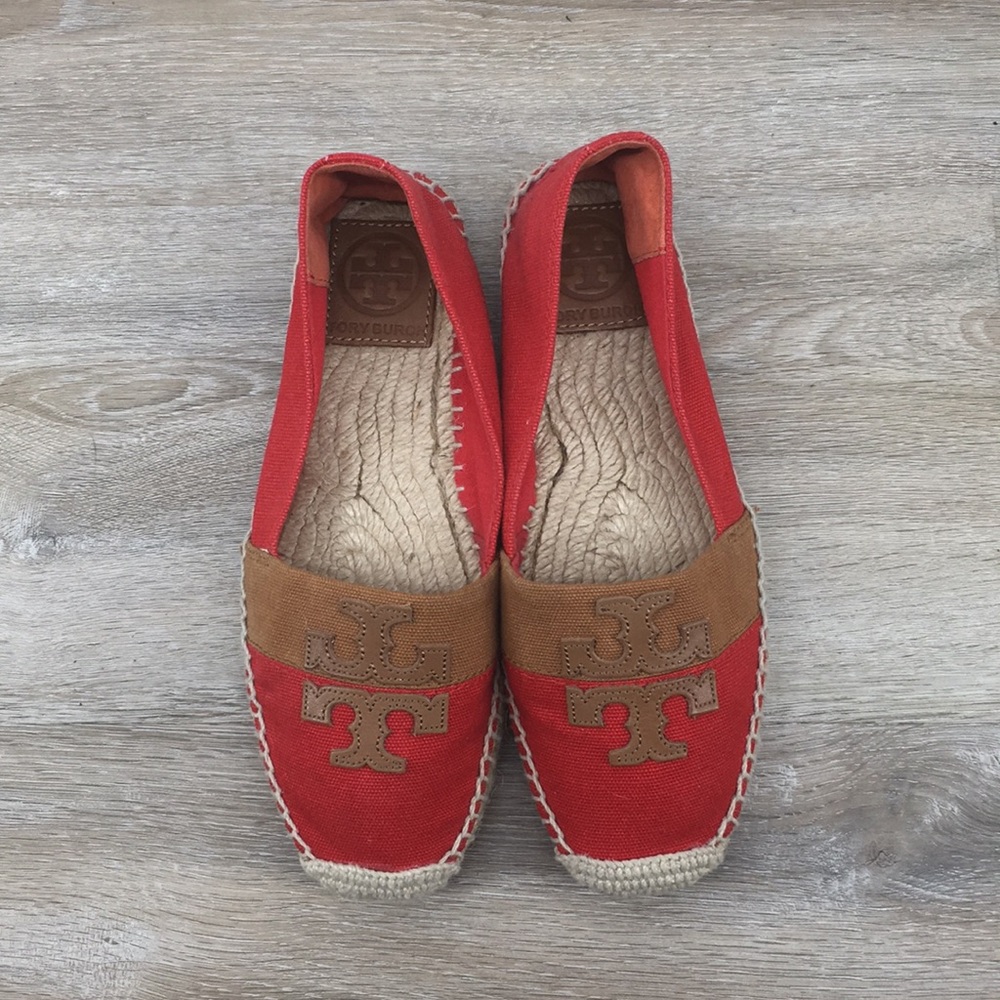Tory Burch slip on canvas espadrilles